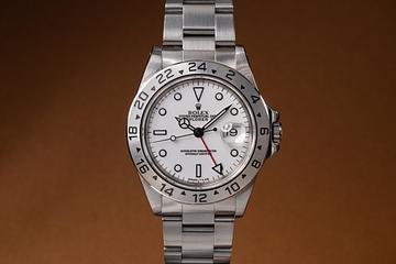 1998 Rolex Explorer II 16570 White Tritinova Dial with Papers