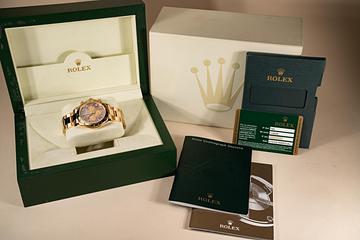 2010 Rolex Gold Daytona 116528 Tahitian Mother of Pearl