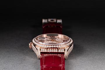 2024 Rolex 18K RG & Diamond Day-Date 128155RBR Diamond Pave