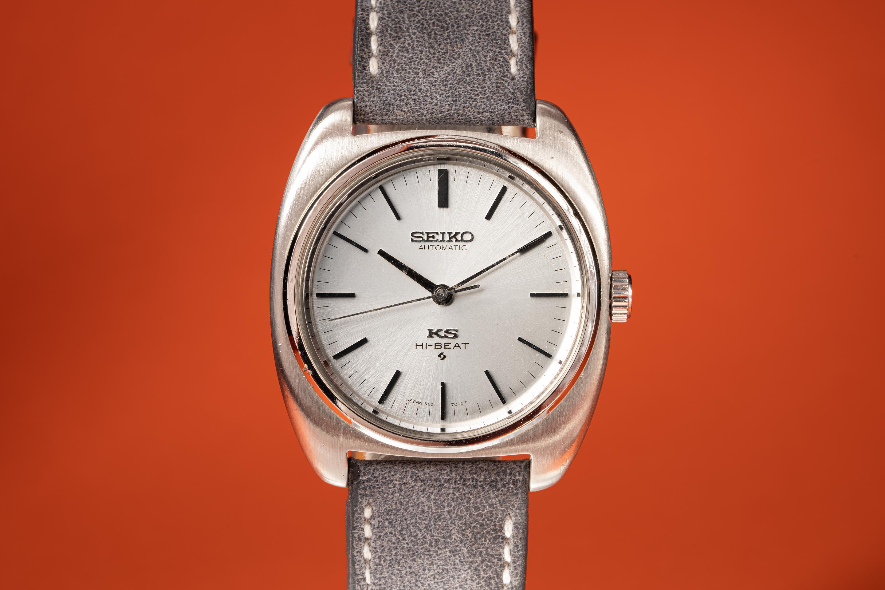 稼働品　SEIKO KS KingSeiko AT 25石　5621-7000 Seiko King Seiko 5621-7000 Vintage Hi-Beat White Silver