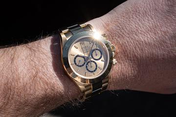 1994 Rolex 18K YG Zenith Daytona 16528 Inverted "6" Champagne Dial 
