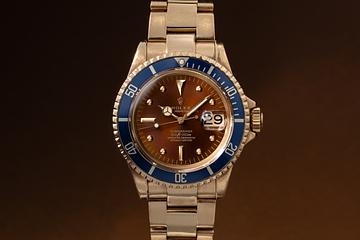 1971 18k YG Rolex Submariner 1680 Tropical Nipple Dial