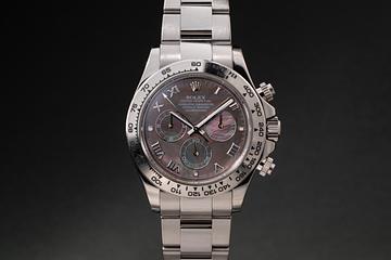 2007 Rolex 18K WG Daytona 116509 Tahitian MOP Roman Numeral Dial