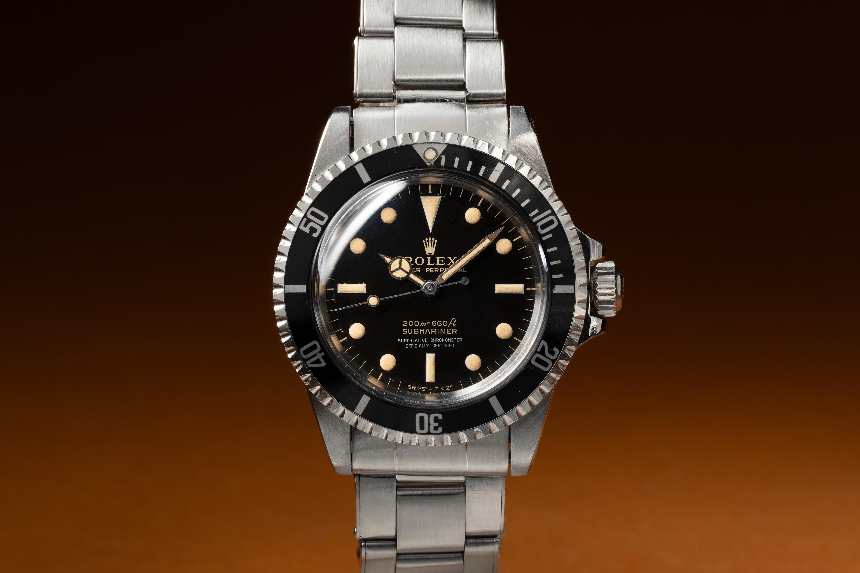 1966 Rolex Submariner 5512 Gilt Dial with Service Card Tropical