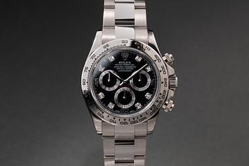 2007 Rolex 18K WG Daytona 116509 Black Diamond Dial