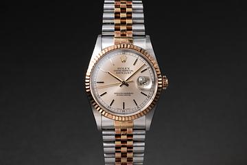 1993 Rolex Two-Tone DateJust 16233 Silver Tropical Dial
