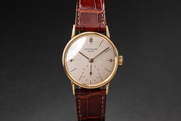 Patek Philippe 18K YG Calatrava 2494 Silver Arabic Stick Dial