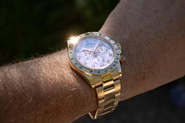 2005 Rolex 18K YG Daytona 116528 MOP Diamond Dial