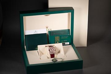 2024 Rolex 18K RG & Diamond Day-Date 128155RBR Diamond Pave