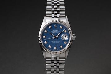 2000 Rolex DateJust 16234 Sodalite Diamond Dial with Papers