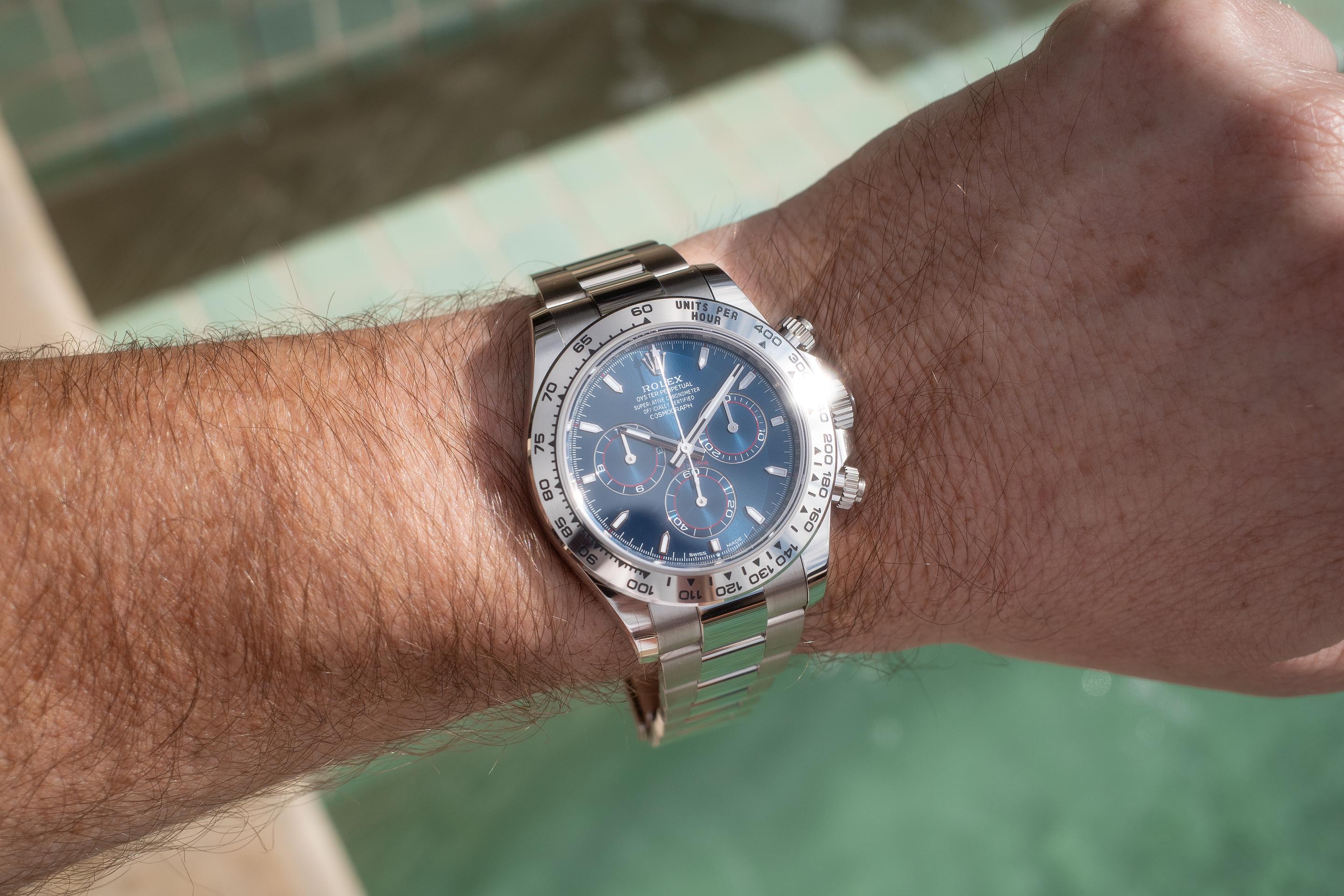 2025 Rolex 18K WG Daytona 126509 Bright Blue Dial with Box and