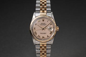 1990 Rolex Two-Tone DateJust 16233 Beige Roman Numeral Dial