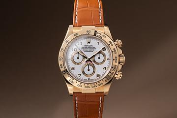 2005 Rolex 18K YG Daytona 116518 White Arabic Dial 