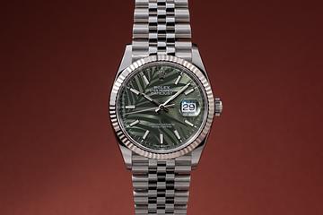 2023 Rolex DateJust 126234 Palm Dial with Box & Papers