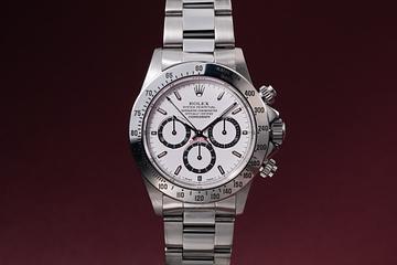 1991 Rolex Daytona 16520 White Inverted 6 Dial with Service Papers