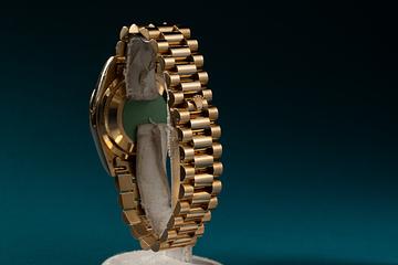 1991 Rolex 18K YG Day-Date 18238 Silver Dial with Hang Tag