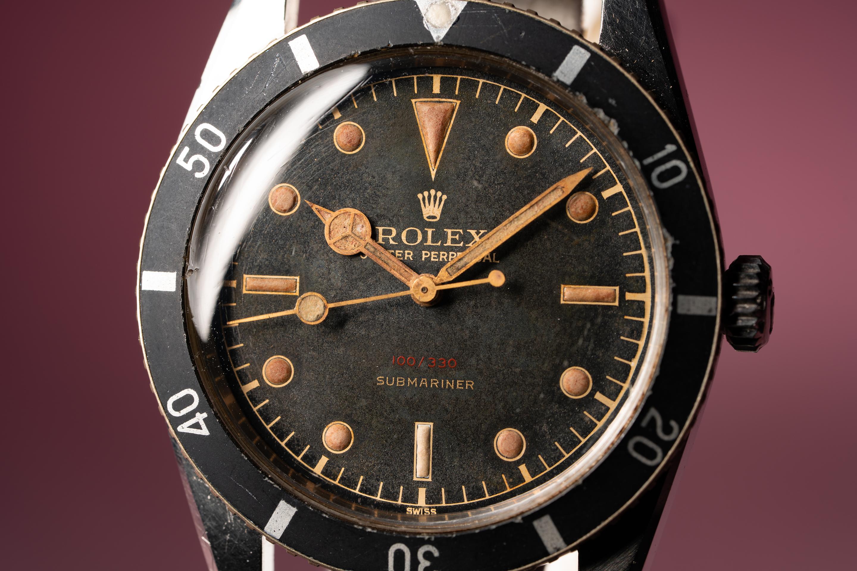 1955 Rolex Submariner 6536 Red Depth Tropical Watch