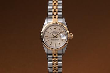 1988 Rolex Ladies DateJust 69173 Silver Tapestry Dial with Box & Papers