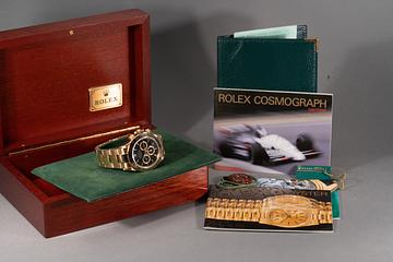 ROLEX 時計用 ボックス 1990 Rolex 18K YG Zenith Daytona 16528 Inverted 6 Dial with Box