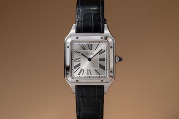 Cartier Santos Dumont Quartz WSSA0022 4240 Silver Roman Numeral Dial