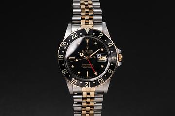 1982 Rolex Two-Tone GMT Master 16753 with Black Nipple Dial 