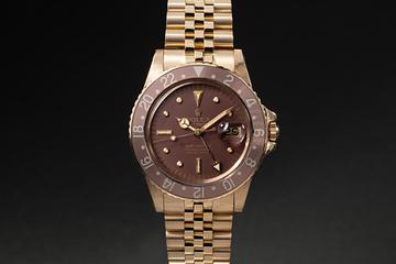1977 Rolex 18K YG GMT-Master 1675 Brown Nipple Dial 