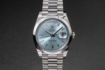 2022 Rolex Platinum DateJust 228206 Ice Blue Diamond Dial with Box and Papers