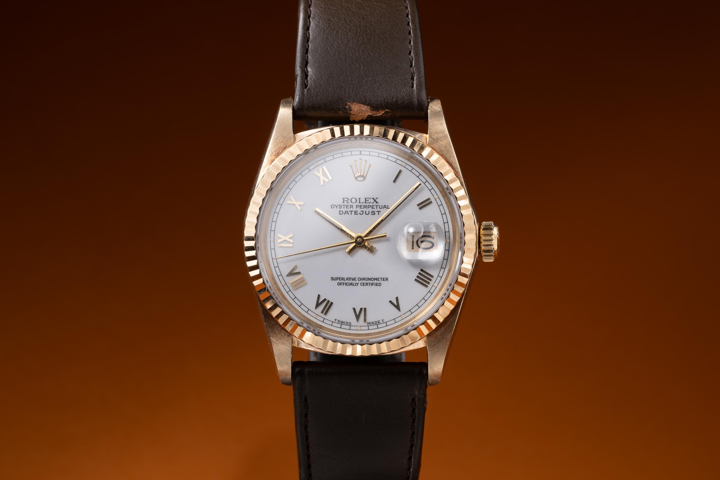 1989 Rolex DateJust 16018 White Roman Numeral Dial | Tropical Watch