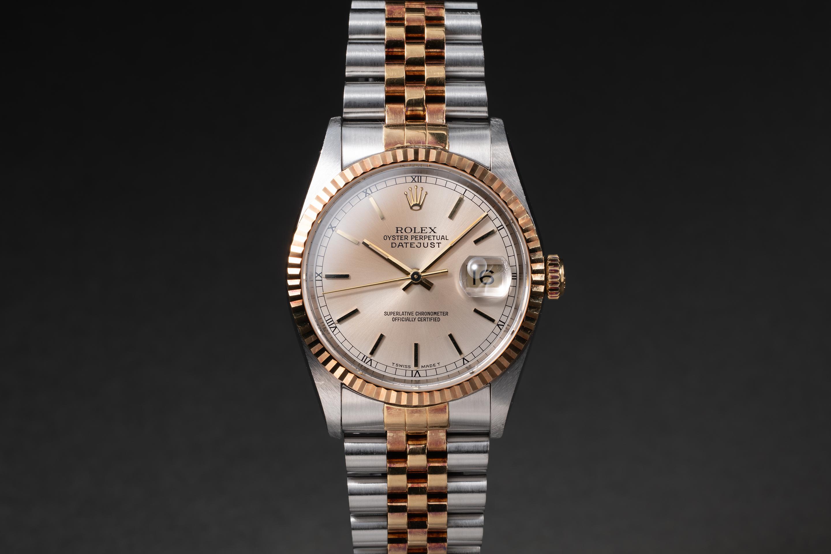 1993 Rolex Two-Tone DateJust 16233 Silver Tropical Dial | Tropical