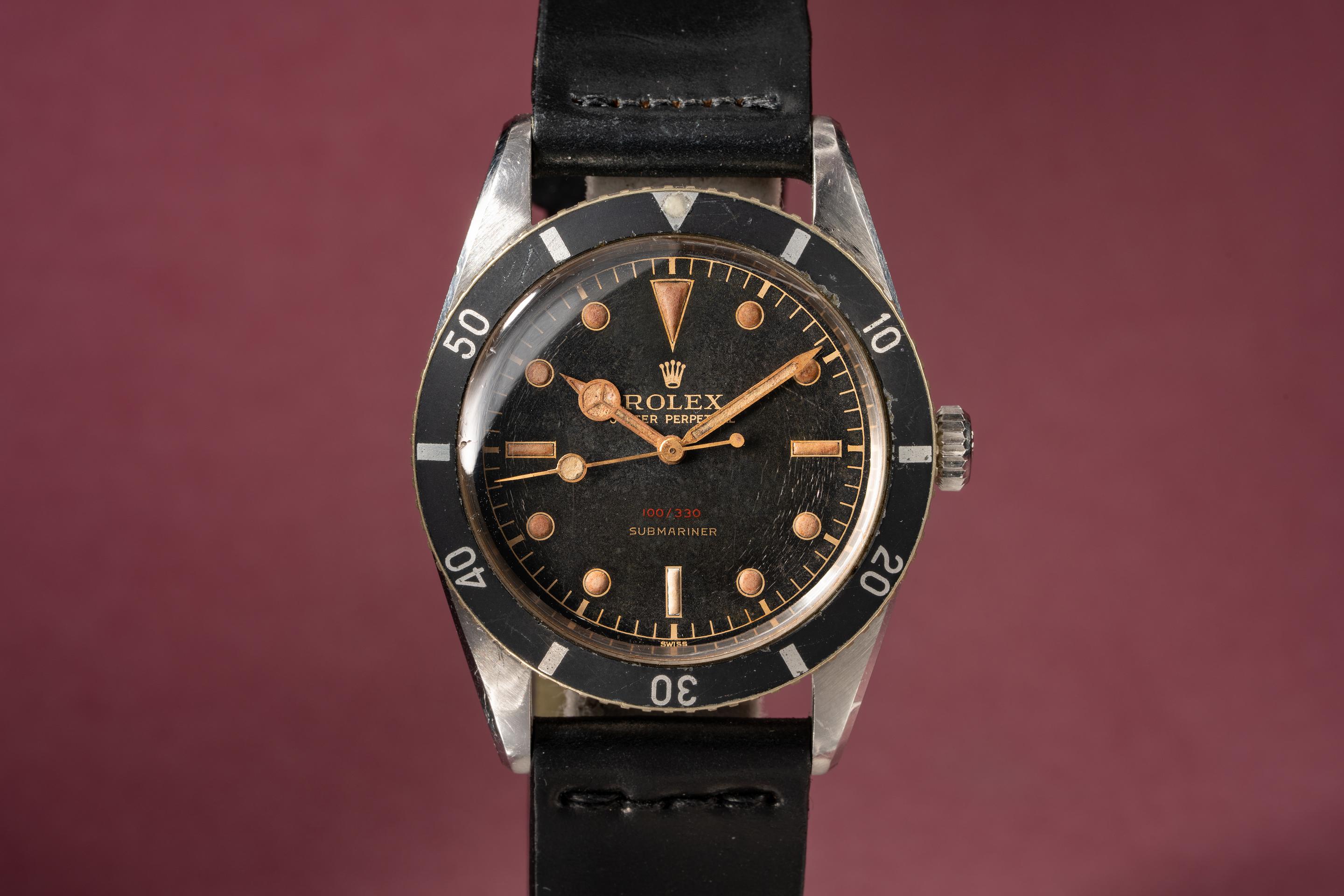1955 Rolex Submariner 6536 Red Depth Tropical Watch