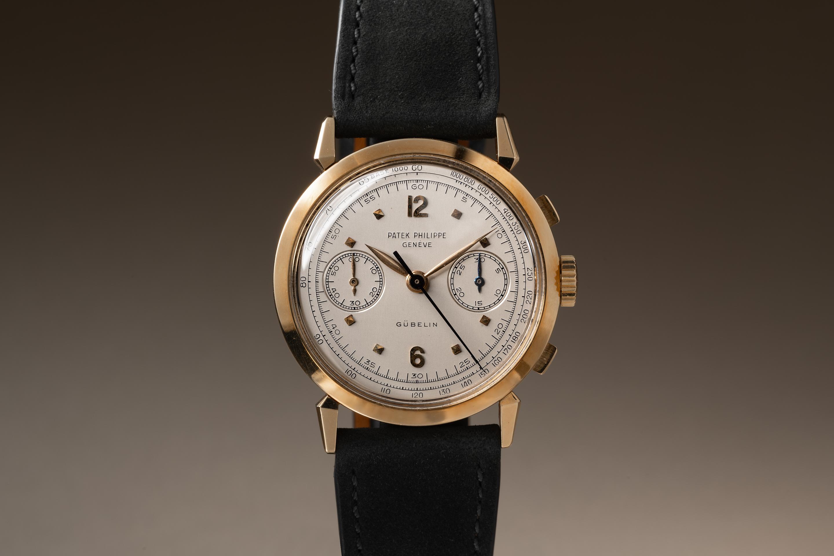 1955 Patek Philippe 18K YG Chronograph 1579 with Extract from the