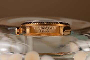 大理石 1989 18K YG Mid-Sized DateJust 68278 White Roman Diamond Dial