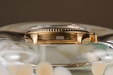 1962 Rolex 18K YG DateJust 1601 Silver Doorstop Dial with Service