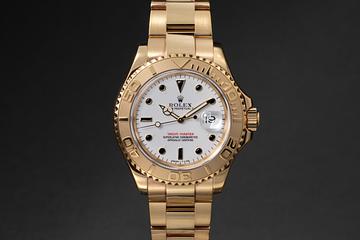 1997 Rolex 18K YG Yacht-Master 16628 with Papers and Rolex Service Papers 