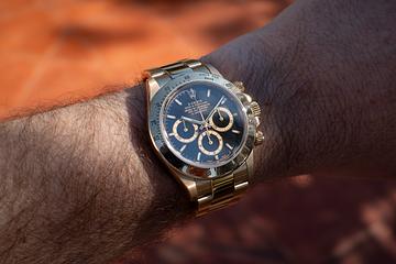 1996 Rolex 18K YG Daytona 16528 Black Dial 