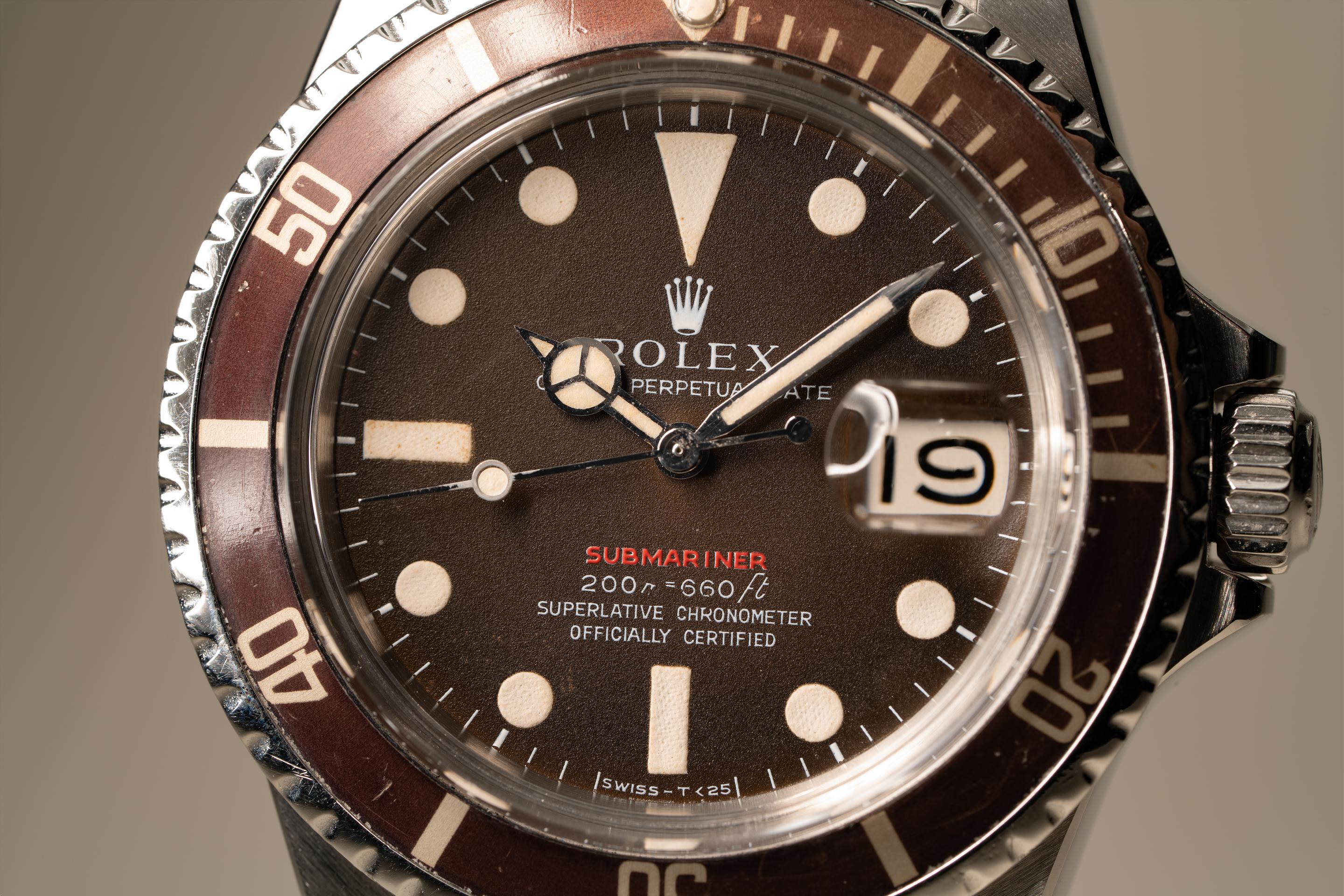 1969 Rolex Submariner 1680 with MK 2 Meters First Tropical Dial