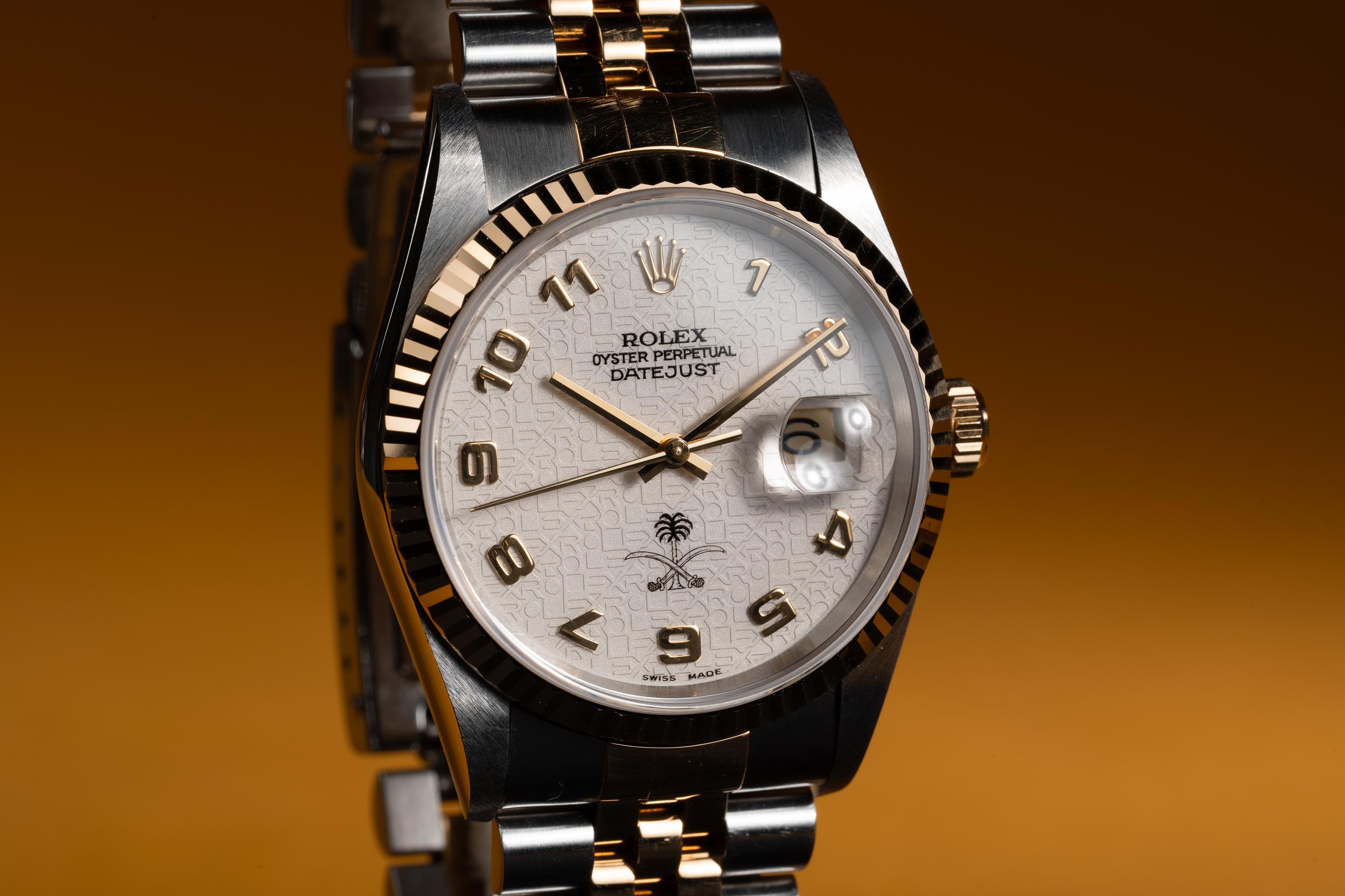 1996 Rolex DateJust 16233 Pearlescent Jubilee Saudi Dial with