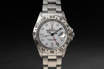 1986 Rolex Explorer II 16550 White Porcelain Dial 