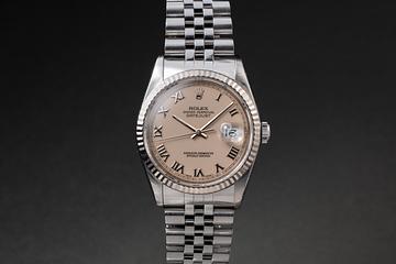 1990 Rolex DateJust 16234 Cream No-Lume Roman Numeral Dial