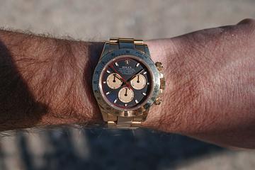 2001 Rolex 18K YG Daytona 116528 Black "Paul Newman" Dial 