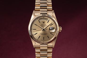 1987 Rolex Day-Date 18038 Champagne Dial