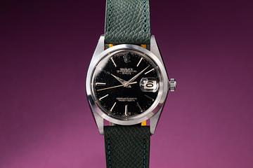1964 Rolex Date 1500 Black Gilt Dial