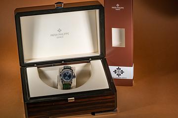 Patek Philippe Platinum World Time 5130P with Box | Tropical Watch