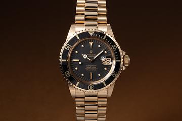 1972 Rolex 18K YG Submariner 1680 Black Dial