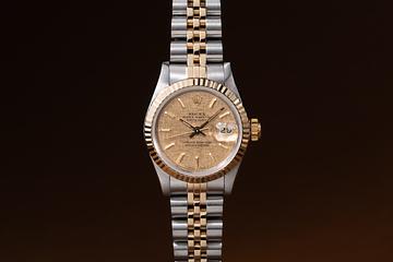 1987 Rolex Ladies DateJust 69173 Champagne Linen Dial