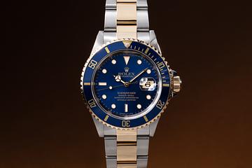 1997 Rolex Two-Tone Submariner 16613 Blue Dial
