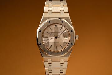 1990's Audemars Piguet 18k YG Royal Oak 14486BA Gold Petité Tapisserie Dial