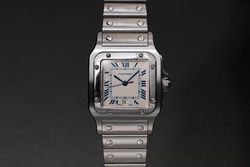 Cartier Santos Quartz Galbee W20018D6 Taupe Roman Dial