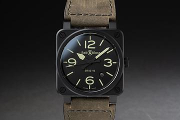 2018 Bell & Ross Black Matte BR0392 with Box and Papers 