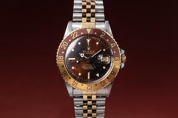 1986 Rolex Two-Tone GMT-Master 16753 Tropical Amber Tiffany Nipple Dial